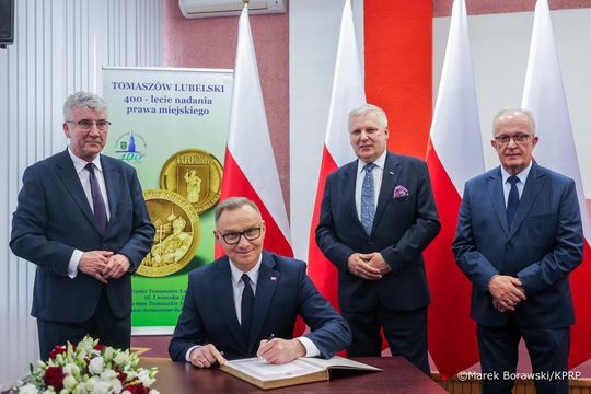 Prezydent RP Andrzej Duda w Tomaszowie Lubelskim