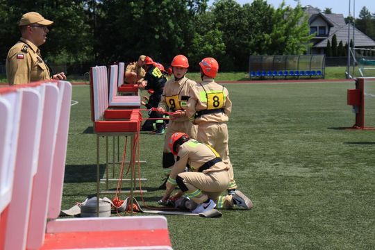 Powiatowe Zawody Sportowo-Pożarnicze MDP 2025 w Lubyczy Królewskiej