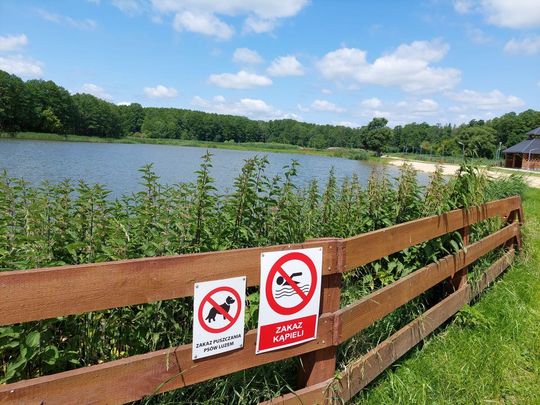 Na zbiorniku wodnym w Lubyczy Królewskiej obowiązuje zakaz kąpieli [ZDJĘCIA]
