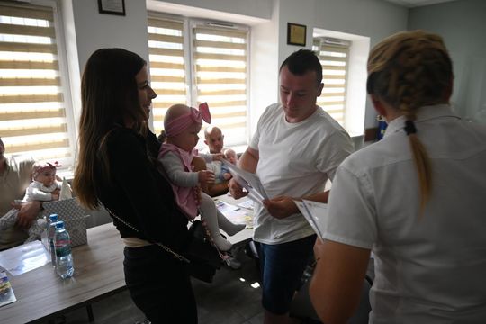 Wójt gminy Tomaszów Lubelski powitała najmłodszych mieszkańców - galeria zdjęć