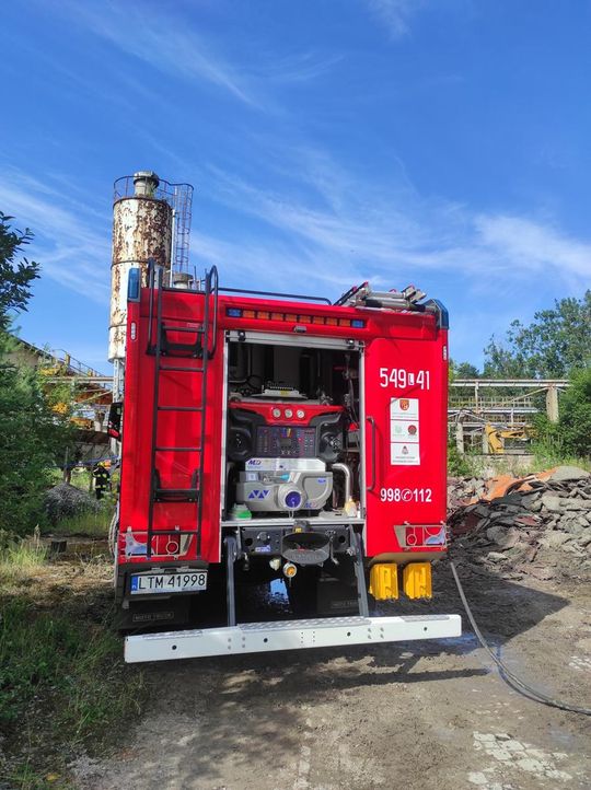 Pożar odpadów w Bełżcu - galeria zdjęć