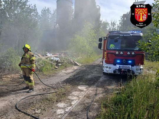Pożar odpadów w Bełżcu - galeria zdjęć Pożar odpadów w Bełżcu - galeria zdjęć