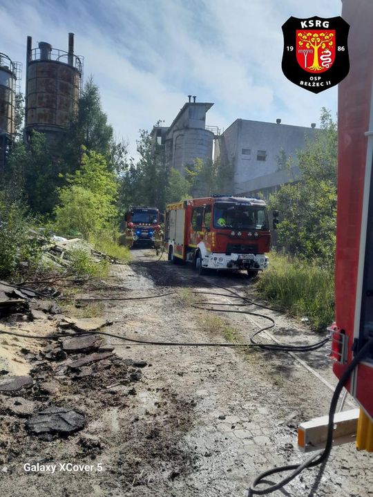Pożar odpadów w Bełżcu - galeria zdjęć