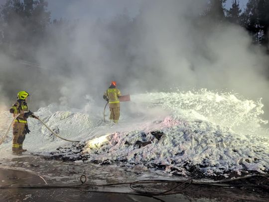 Pożar odpadów w Bełżcu - galeria zdjęć Pożar odpadów w Bełżcu - galeria zdjęć