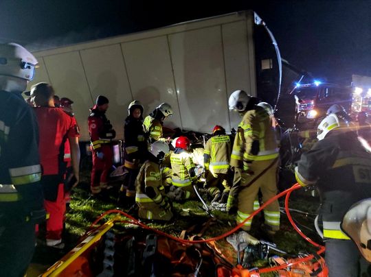 Wypadek na DK2 w Międzyrzecu Podlaskim - galeria zdjęć