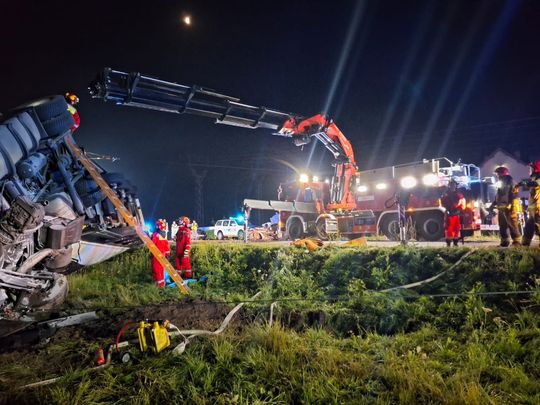 Wypadek na DK2 w Międzyrzecu Podlaskim - galeria zdjęć