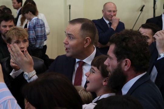 Karol Nawrocki w Tomaszowie Lubelskim. Młodzież zadawała pytania [ZDJĘCIA]