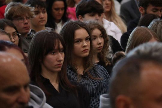 Karol Nawrocki w Tomaszowie Lubelskim. Młodzież zadawała pytania [ZDJĘCIA]