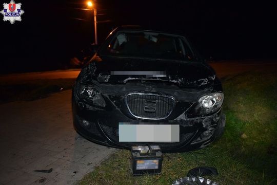 Wypadek w gm. Zamość. 8-latka w szpitalu, kierował 19-latek [ZDJĘCIA]