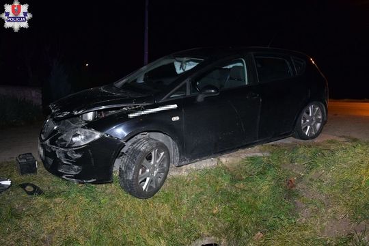 Wypadek w gm. Zamość. 8-latka w szpitalu, kierował 19-latek [ZDJĘCIA]