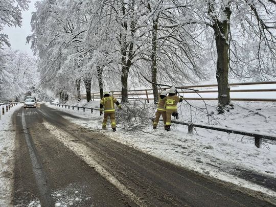 Atak zimy na Zamojszczyźnie. Dziesiątki interwencji straży [ZDJĘCIA]