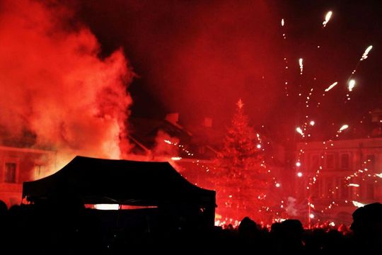 Sylwester 2015 na Rynku Wielkim w Zamościu - zdjęcia