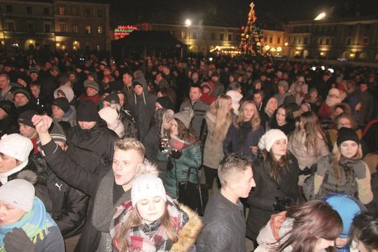 Sylwester 2015 na Rynku Wielkim w Zamościu - zdjęcia