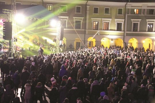 Sylwester 2015 na Rynku Wielkim w Zamościu - zdjęcia
