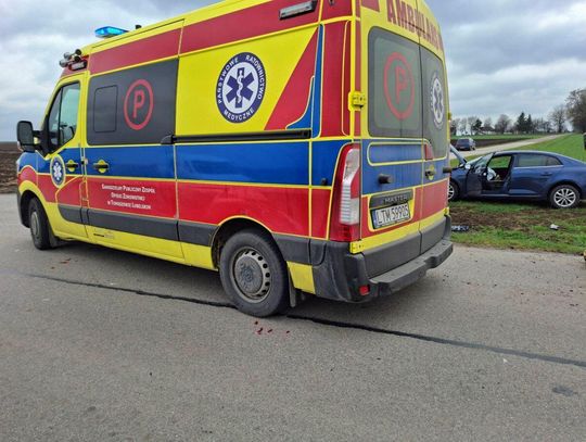 Wypadek w gminie Łaszczów. Kierowcy w szpitalu [ZDJĘCIA]