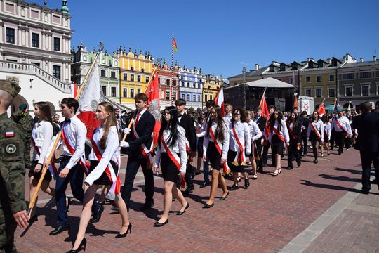 Dzień Flagi i Święto Narodowe Trzeciego Maja w Zamościu - galeria zdjęć
