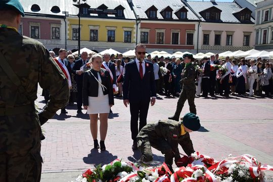 Dzień Flagi i Święto Narodowe Trzeciego Maja w Zamościu - galeria zdjęć