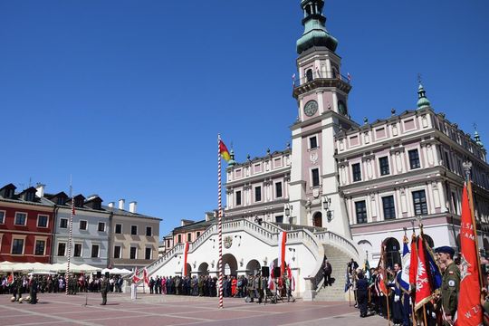 Dzień Flagi i Święto Narodowe Trzeciego Maja w Zamościu - galeria zdjęć