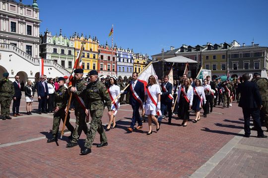 Dzień Flagi i Święto Narodowe Trzeciego Maja w Zamościu - galeria zdjęć