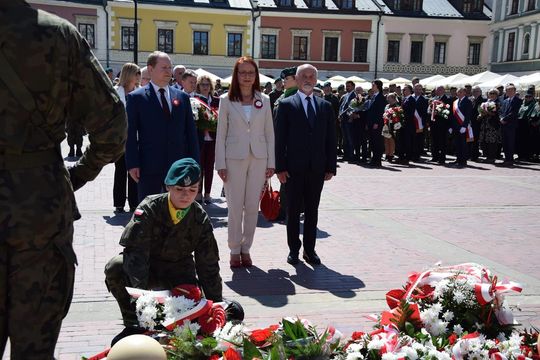 Dzień Flagi i Święto Narodowe Trzeciego Maja w Zamościu - galeria zdjęć