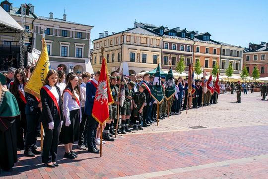 Tak Zamość świętował rocznicę uchwalenia Konstytucji 3 Maja [ZDJĘCIA]