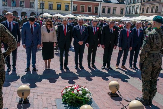 Tak Zamość świętował rocznicę uchwalenia Konstytucji 3 Maja [ZDJĘCIA]
