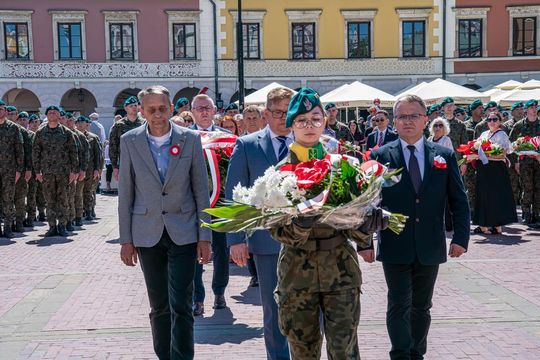 Tak Zamość świętował rocznicę uchwalenia Konstytucji 3 Maja [ZDJĘCIA]
