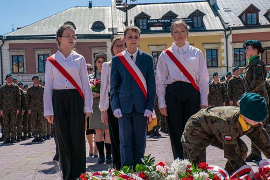 Tak Zamość świętował rocznicę uchwalenia Konstytucji 3 Maja [ZDJĘCIA]