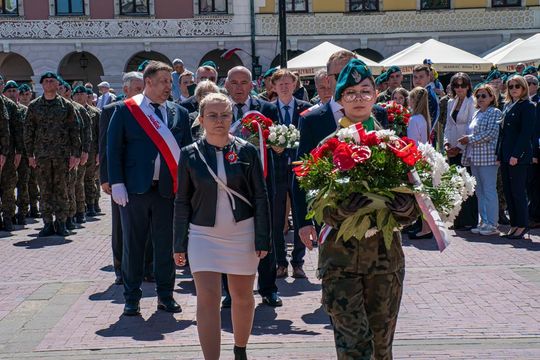 Tak Zamość świętował rocznicę uchwalenia Konstytucji 3 Maja [ZDJĘCIA]