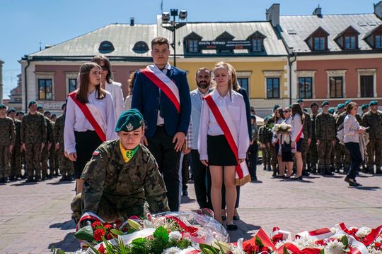 Tak Zamość świętował rocznicę uchwalenia Konstytucji 3 Maja [ZDJĘCIA]