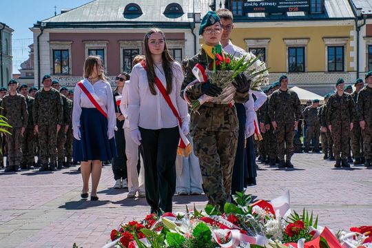Tak Zamość świętował rocznicę uchwalenia Konstytucji 3 Maja [ZDJĘCIA]
