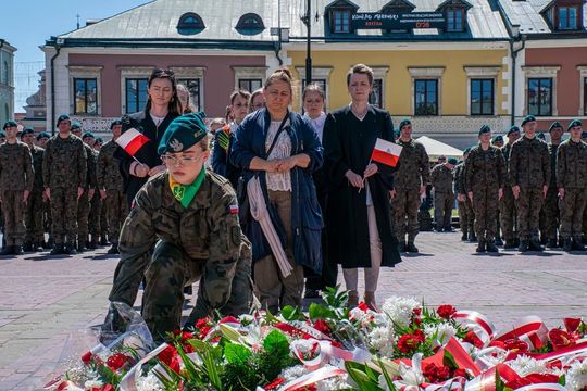 Tak Zamość świętował rocznicę uchwalenia Konstytucji 3 Maja [ZDJĘCIA]