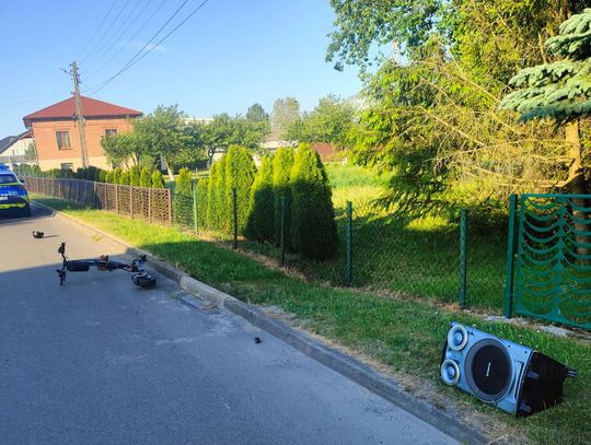 13-latek z głośnika zrobił siedzenie na hulajnodze! Doszło do wypadku [ZDJĘCIA]