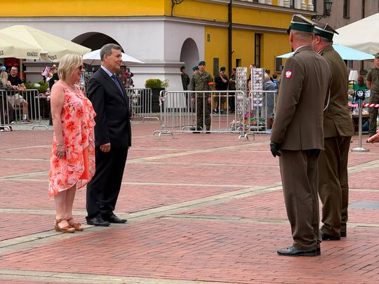 Święto 18. Zamojskiego Pułku Przeciwlotniczego na Rynku Wielkim