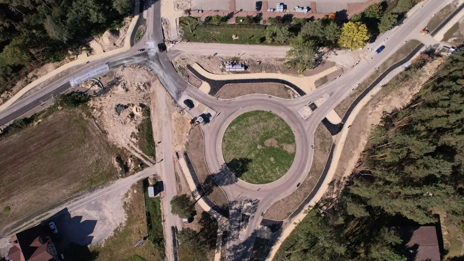 Nowe rondo i plac budowy w Nieliszu [ZDJĘCIA]